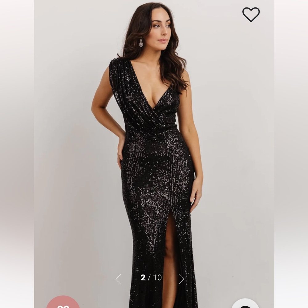 Baltic Born Isla Sequin Gown in Black
